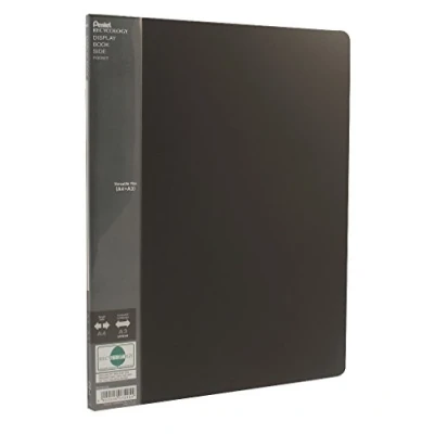 Image de Pentel reliure portfolio Side, format A4/A3, PP,20 pochettes, noir