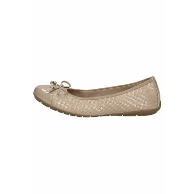 Afbeelding van Caprice Ballerina&#039;s, Dames, Maat: 36, Beige comb i Leer/ synthetisch