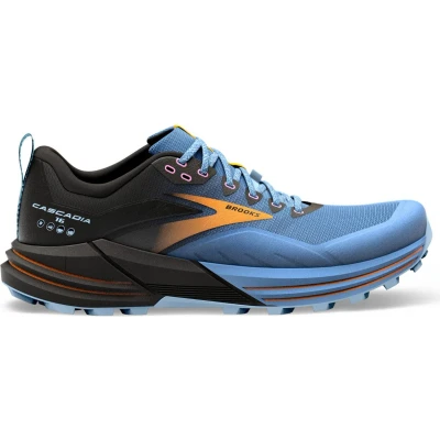 Afbeelding van Brooks Cascadia 16 Dames Sportschoenen Trail zwart blauw geel maat: 36.5