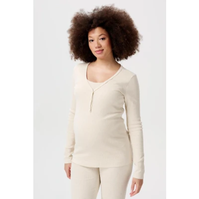 Afbeelding van Pyjamatop met voedingsfunctie Amala Oatmeal XS/S