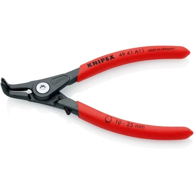 Afbeelding van Knipex 49 41 A11 Precisie borgveertang Geschikt voor borgringen Buitenringen 10 25 mm Puntvorm 90 haaks
