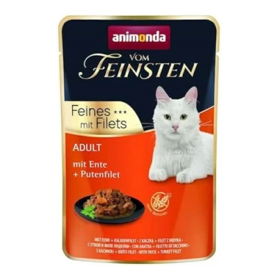 Afbeelding van 18x85g Adult Eend/Kalkoenfilet animonda Vom Feinsten Kattenvoer