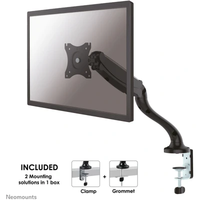 Afbeelding van Neomounts NM D500BLACK 1 voudig Monitor tafelbeugel 25,4 cm (10) 76,2 (30) Kantelbaar, Zwenkbaar Zwart