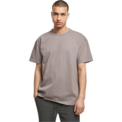 Image de Urban Classics T shirt surdimensionné en coton pour homme Col rond Disponible dans de nombreuses couleurs Tailles S à 5XL, Gris, 5XL