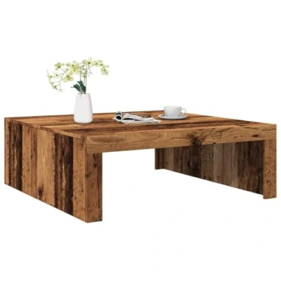 Image de vidaXL Table basse vieux bois 100x100x35 cm d&#039;ingénierie856690