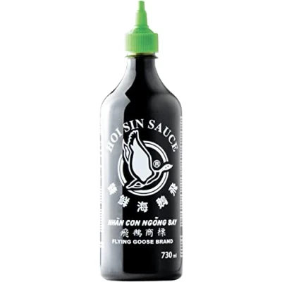 Image de FLYING GOOSE Hoi Sin Sauce épicée avec bouchon vert de Thaïlande 2 x 730 ml