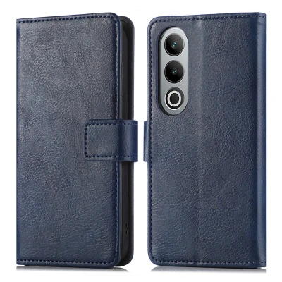 Afbeelding van iMoshion Hoesje Geschikt voor OnePlus Nord CE 4 Met Pasjeshouder Luxe Bookcase Donkerblauw