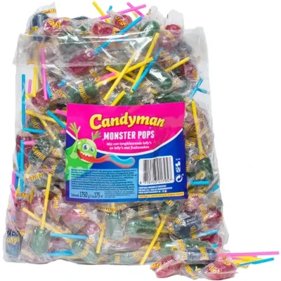 Afbeelding van Candyman Monster Pop 175stuks