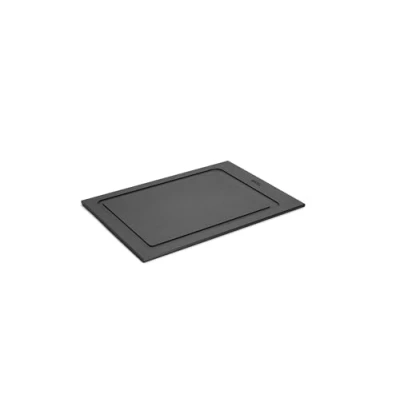 Afbeelding van Woll Cut &amp; Serve Snijplank 35 x 25 cm, hoogte 7 mm, van FSC gecertificeerd composietpapier, BPA en VOC vrij, hittebestendig tot 175 C, vaatwasmachinebestendig, mat zwart
