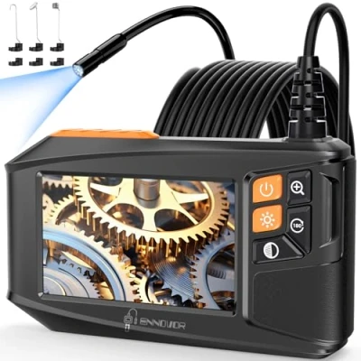 Afbeelding van Ennovor 1080p digitale endoscopische camera met 5 m licht, 4,3 inch IPS display, IP67 waterdicht, 8 instelbare leds, mm, slangeninspectiecamera