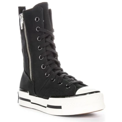 Afbeelding van Converse Chuck 70 PLUS XHI Sneakers hoog, Dames, Maat: 39, Black/white/egret Textiel