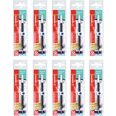 Afbeelding van STABILO 10 stuks palletvullingen lijnbreedte F (0,4 mm) blauw