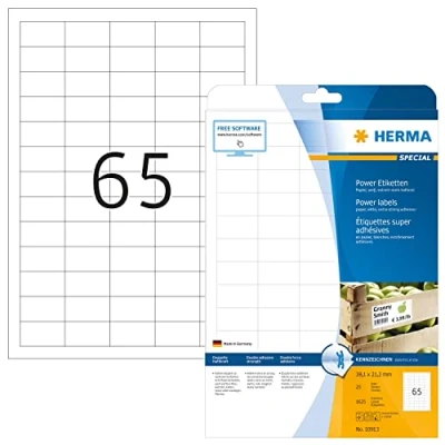 Afbeelding van HERMA Etiketten A4 wit 38,1x21,2 mm extreem hechtend 1625 St.
