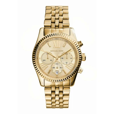 Afbeelding van Michael Kors Traditional Lexington Chronograaf goldcoloured, Dames, Maat: One Size, Gold coloured
