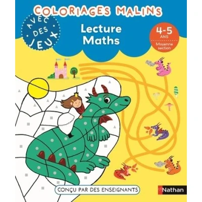 Image de Coloriages malins avec des jeux Lecture Maths 4 5 ans MS