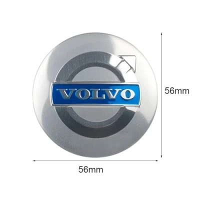 Afbeelding van Set van 4 wieldoppen voor Volvo 56 mm, roestvrij, waterdicht, stofdicht, krasbestendig, naafdoppen, zelfklevend, B