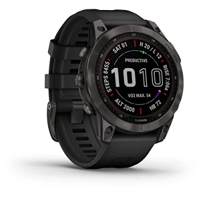 Afbeelding van Garmin Fenix 7 Sapphire Solar smartwatch 47 mm in de kleur Antraciet