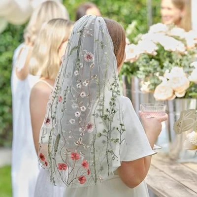 Afbeelding van Ginger Ray Sluier met bloemen