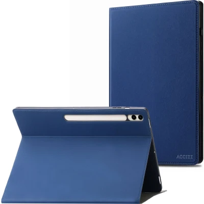 Afbeelding van Accezz Tablet Hoes Geschikt voor Samsung Galaxy Tab S9 Plus / FE Classic Case Donkerblauw