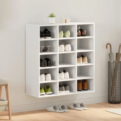 Afbeelding van vidaXL Schoenenkast met plank opslag Wit 103x30x51 cm Bewerkt hout