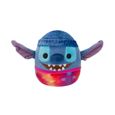 Afbeelding van Squishmallows Origineel Disney knuffeldier, 20,3 cm, Tie Dye Stitch met muts, officieel Jazwares Little Ultrasoft pluche dier