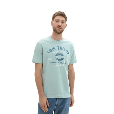 Afbeelding van TOM Tailor Tshirt print, Heren, Maat: Large, White moss