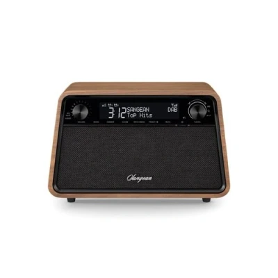 Afbeelding van Sangean Premium Wooden Cabinet WR 201 Radio DAB+, FM Bluetooth, AUX, Wekfunctie Walnoot