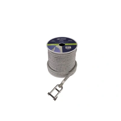 Afbeelding van Vallijn met valsluiting wit/zwart 8mm 30m
