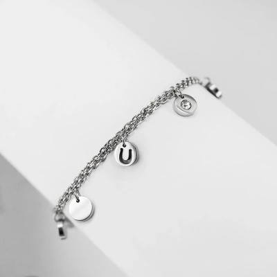 Afbeelding van Ponytail&amp;Co Armband Mini Bedels Staal