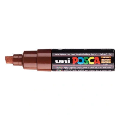 Image de Uni ball Posca Marqueur pointe large biseautée Marron
