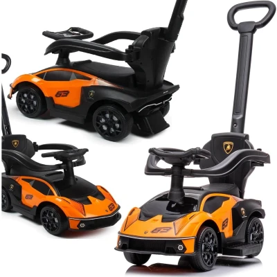 Afbeelding van Loopauto sport Lamborghini oranje veiligheidsbarrières opbergruimte