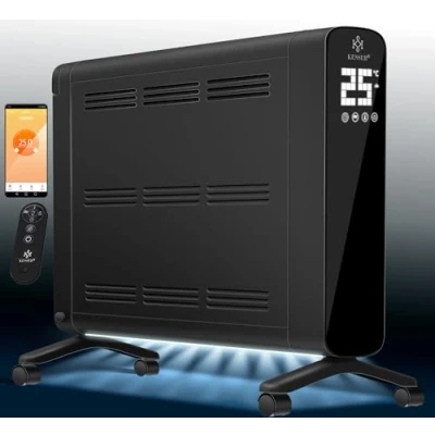 Afbeelding van KESSER® Convector Premium 1200 W Eco 2400 Power Mode Verwarmingsniveaus Thermostaat Elektrische verwarming WiFi App &amp; Afstandsbediening Touchscreen Timer Mobiele