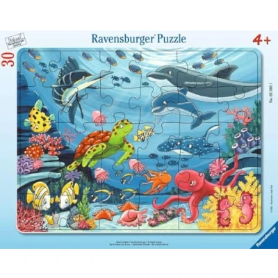 Afbeelding van Ravensburger Kinderpuzzel Unten in the More 30 48 stukjes framepuzzel voor kinderen vanaf 4 jaar
