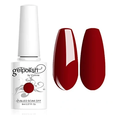 Afbeelding van Vishine Gelpolish gelnagellak, 8 ml, glanzend rood #1535