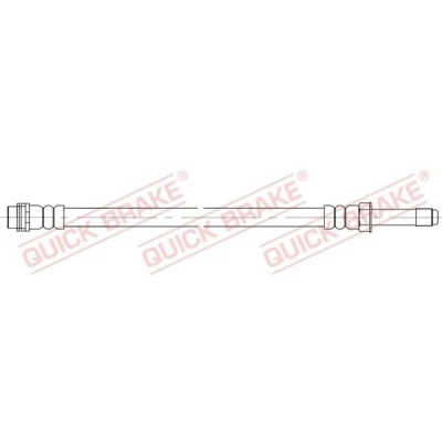 Afbeelding van QUICK BRAKE 37.041 Remslang 245 M10x1 VOLKSWAGEN: Transporter 5 Bus,