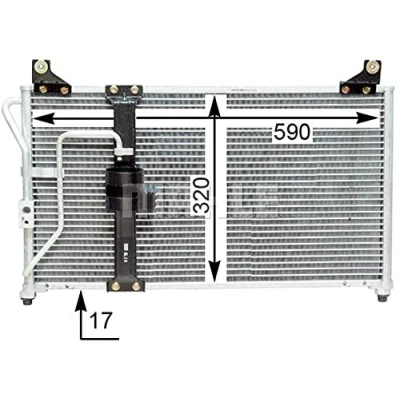 Afbeelding van MAHLE ORIGINAL AC 649 000S Condensor Airco Met afdichtring, Zonder droger 590mm