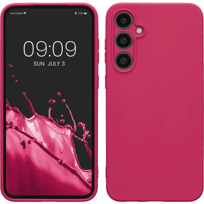 Afbeelding van kwmobile telefoonhoesje geschikt voor Samsung Galaxy S23 FE Hoesje smartphone Back cover in neon roze