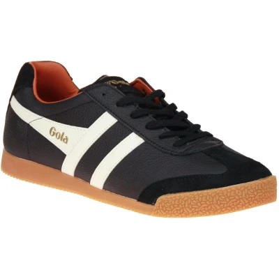Afbeelding van Gola Harrier Leather Sneaker Zwart Wit