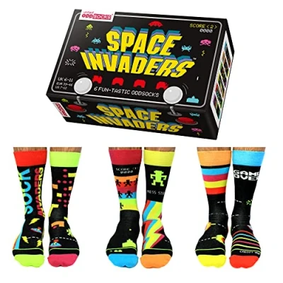 Afbeelding van Oddsocks Space Invaders Heren Mismatched 39 46