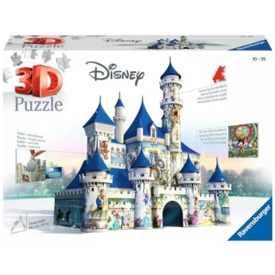 Afbeelding van Ravensburger 3D Building puzzel Disney kasteel Vanaf 12 jaar 216 genummerde onderdelen om te monteren zonder lijm Inclusief afwerkingsaccessoires 12587
