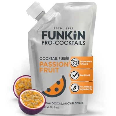 Afbeelding van Funkin Pro Passion Fruitpuree voor cocktails, koken en bakken, echte cocktailingrediënten, puree mixer, 1 kg