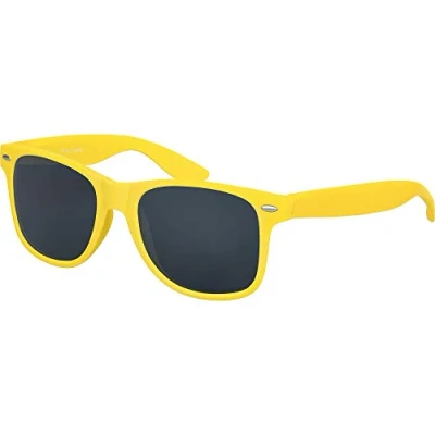 Afbeelding van Nerd zonnebril UV400 CAT 3 CE rubber retro stijl uniseks vintage bril met veerscharnier voor vrouwen mannen (verschillend)
