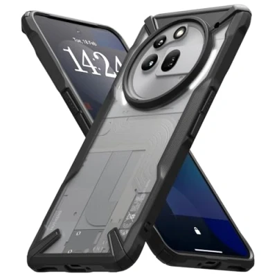 Afbeelding van Ringke Fusion X Compatible avec coque Nothing Phone (3a) Pro, étui transparent anti rayures rétro rigide antichoc pare chocs noir