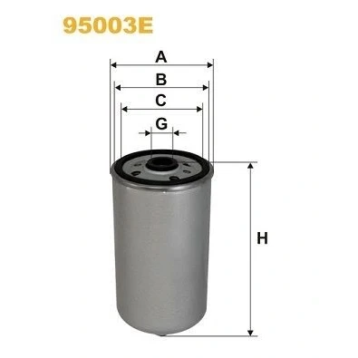 Afbeelding van WIX FILTERS 95003E Brandstoffilter Opschroeffilter MAN: F 90, M 90