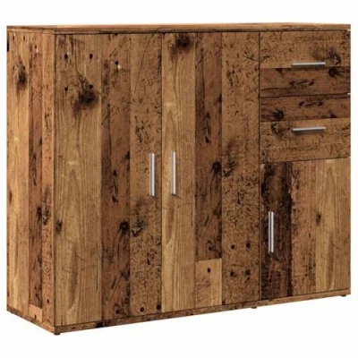 Image de vidaXL Buffet vieux bois 91x29,5x75 cm d&#039;ingénierie855906