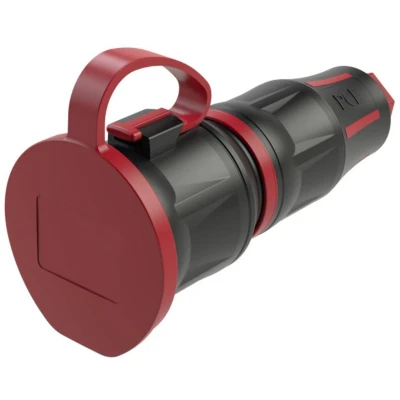 Afbeelding van PC Electric 24731 src Koppeling met randaarde Rubber, PA6 250 V Zwart, Rood IP54