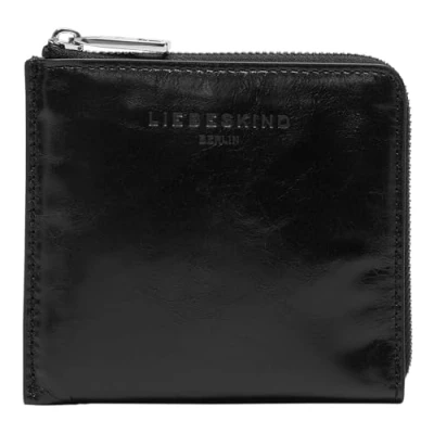 Afbeelding van Liebeskind Berlin NINO Paris 4 PT Crinkle Black damesportemonnee, zwart, XS, zwart.
