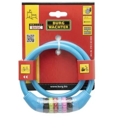 Afbeelding van Kinderfietsslot BURG WACHTER 210 C 65 KIDS Kleur, code, cm, 10 mm staal