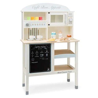 Afbeelding van New Classic Toys Houten Speelgoedwinkeltje Café Inclusief Accessoires