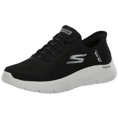 Afbeelding van Skechers Go Walk Flex Hands Free Slip ins Grand Entry Sneakers voor dames, Zwart/Wit